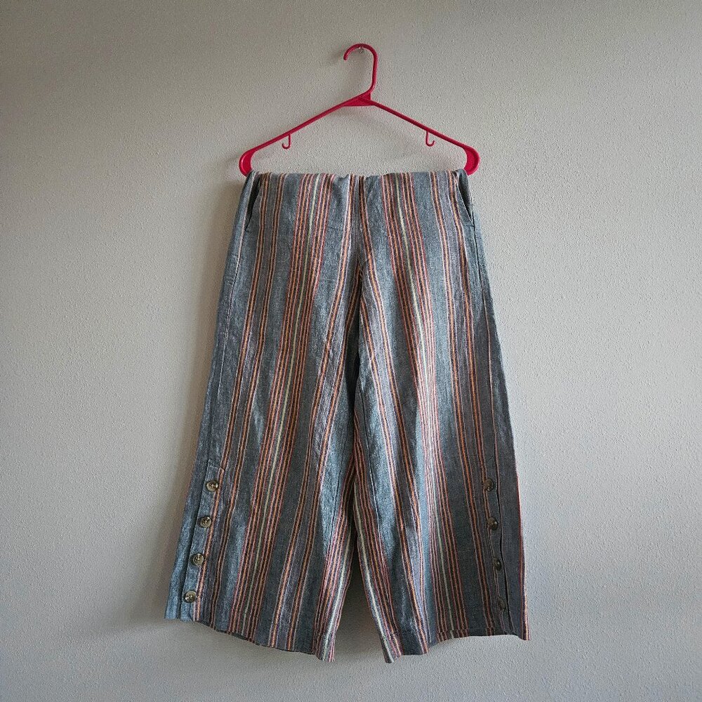 Madewell Linen Wide Leg Pants (Crop)